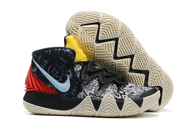 2020 Nike Kyrie S2 Hybrid Tie-Dye Black Yellow Red - Click Image to Close